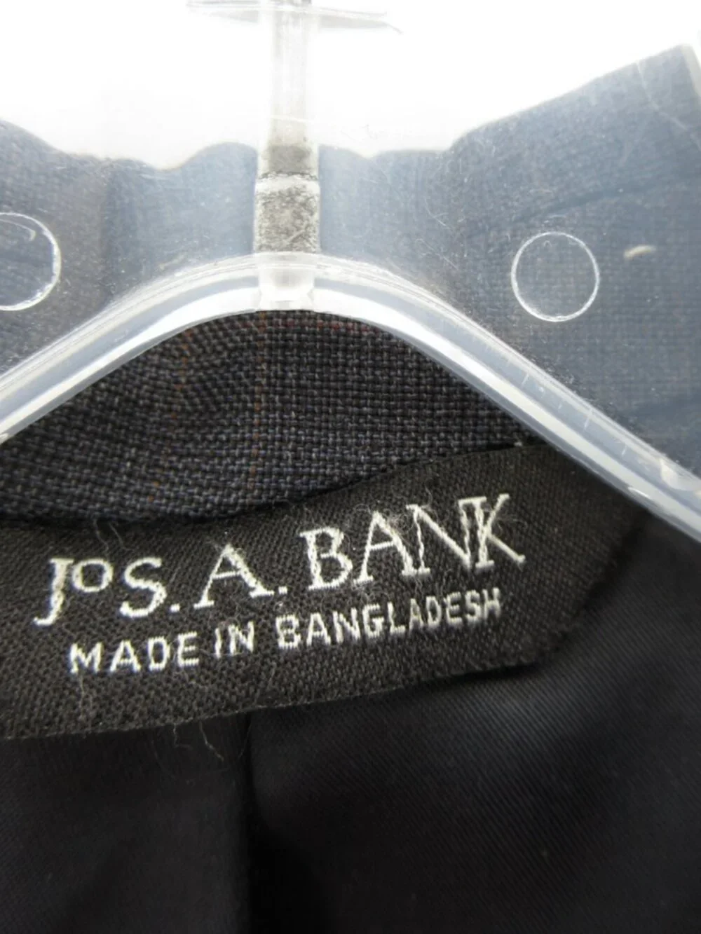 Jos A Bank Sport Coat 40 Blazer Wool Micro Plaid Business Jacket Lined